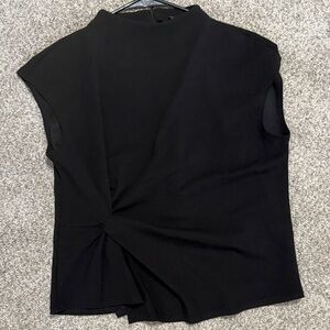 Elegant Black Sleeveless Flattering Top